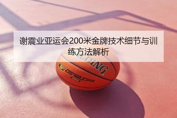 谢震业亚运会200米金牌技术细节与训练方法解析